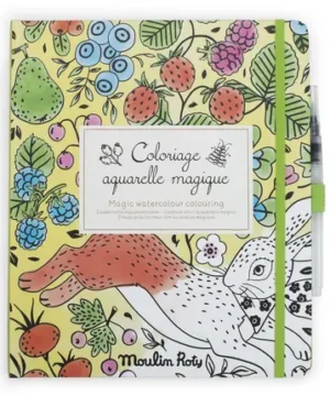 Cahier de Coloriage Aquarelle Magique Le Jardin du Moulin, Moulin Roty