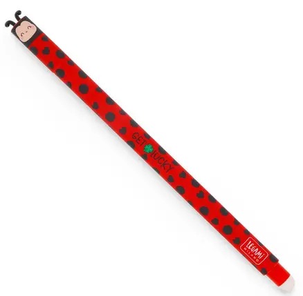 Stylo Gel Effaçable Coccinelle – Encre Rouge, Legami