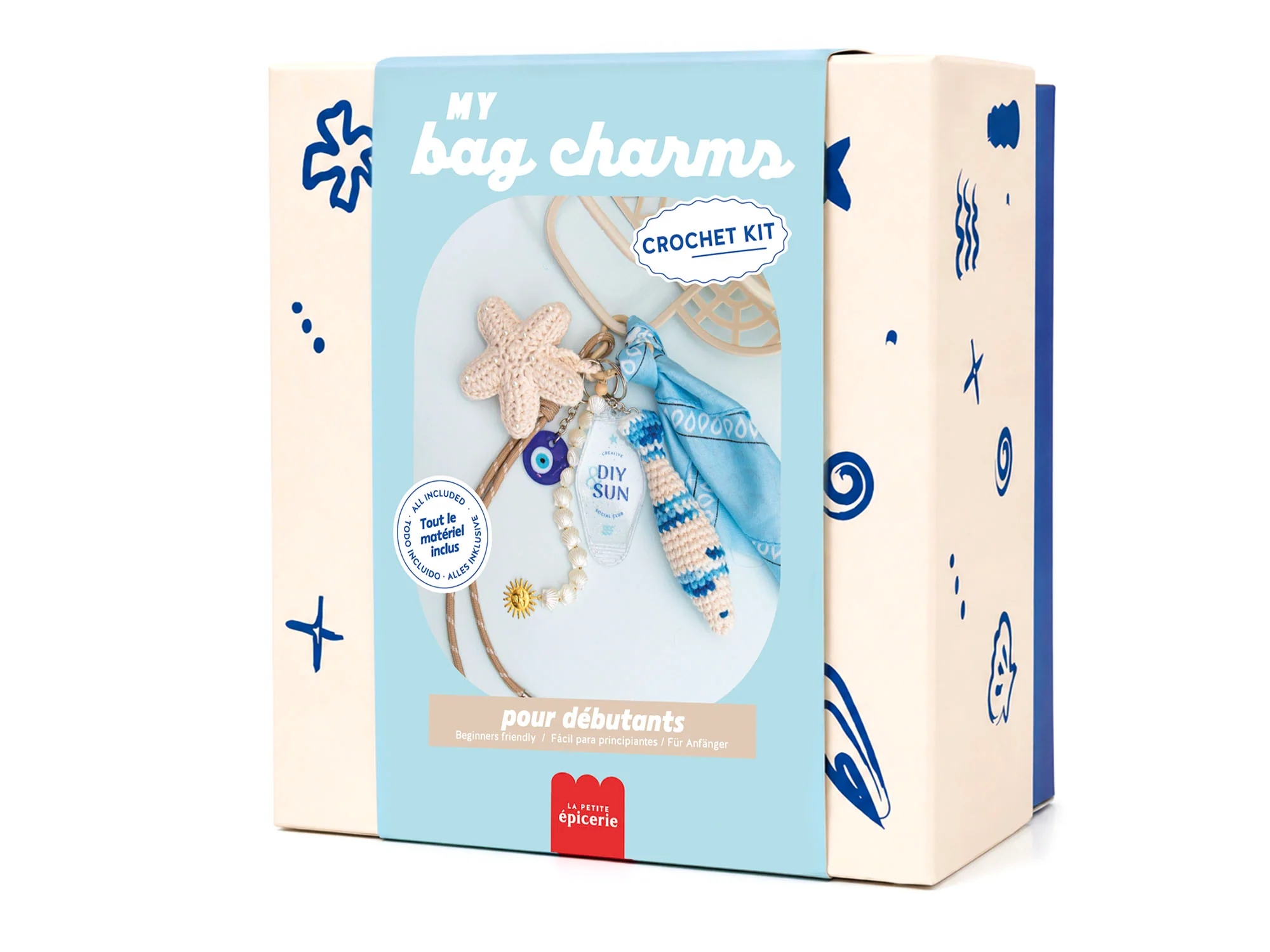 Kit Crochet Débutant Bag Charms Vitamine Sea, La Petite Epicerie