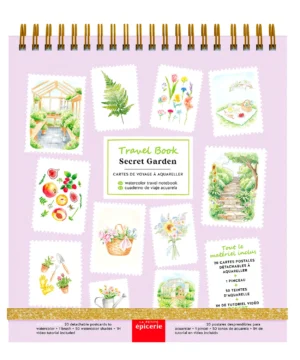 Travel Book Carnet Aquarelle Secret Garden, La Petite Epicerie