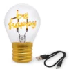 Lampe de Table Ampoule « Be Happy » – Bulb Fiction, Legami