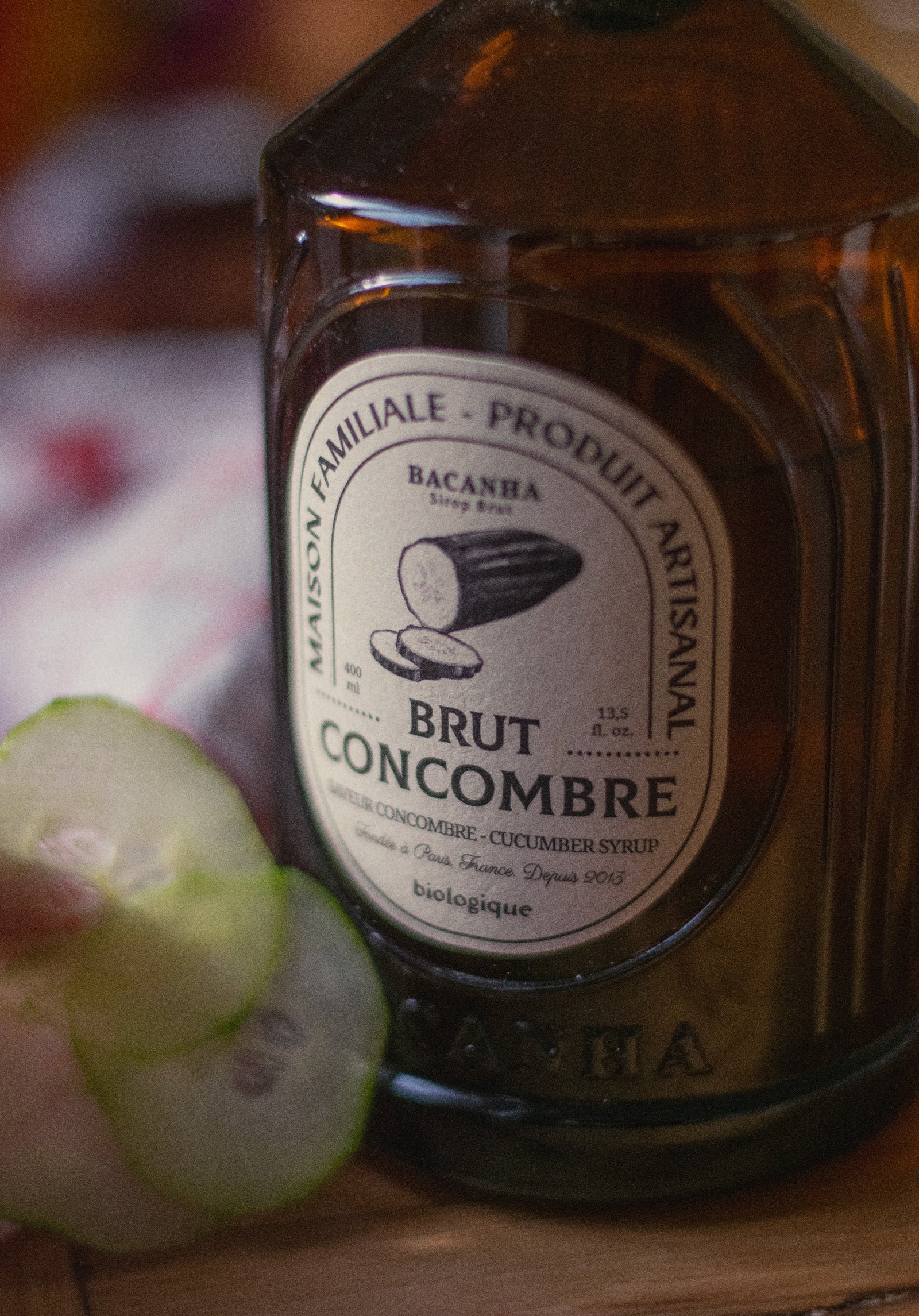 Sirop Brut de Concombre Bio 400 ml, Bacanha