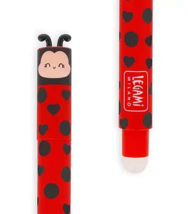 Stylo Gel Effaçable Coccinelle – Encre Rouge, Legami – Image 3