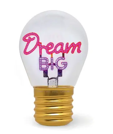 Lampe de Table en Forme d'Ampoule « Rêve en Grand » – Bulb Fiction, Legami – Image 2