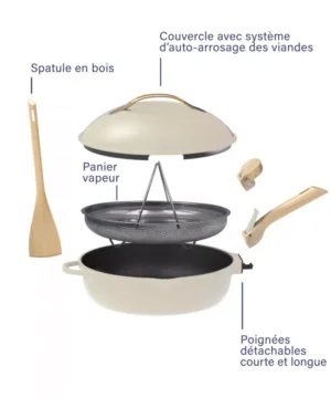 Alternative view of Fabuleuse Poêle 28cm Meringue, Cookut