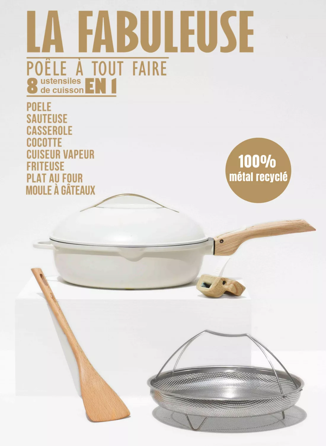 Fabuleuse Poêle 28cm Meringue, Cookut
