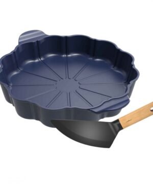 Plat à Tarte 29 cm avec Coupe-Tarte et Livre de Recettes Myrtille, Cookut