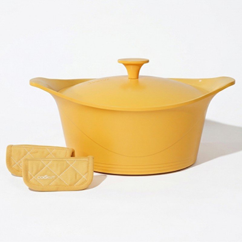 L’Incroyable Cocotte 24 cm céramique mangue avec Poignée et Manique, Cookut