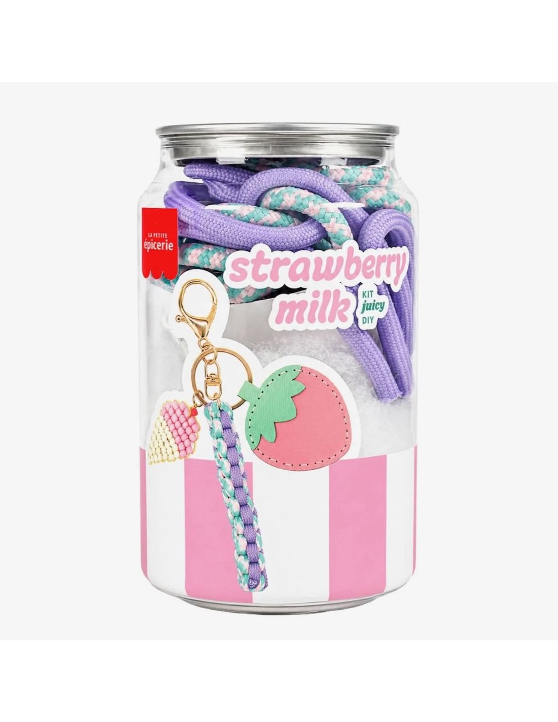 Kit Canette Bag Charm Pshiiit Strawberry Milk, La Petite Epicerie