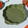 Plat à Tarte 29 cm avec Coupe-Tarte et Livre de Recettes Fougère, Cookut