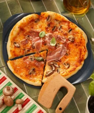 Alternative view of Plat Pizza + couteau Myrtille, Cookut