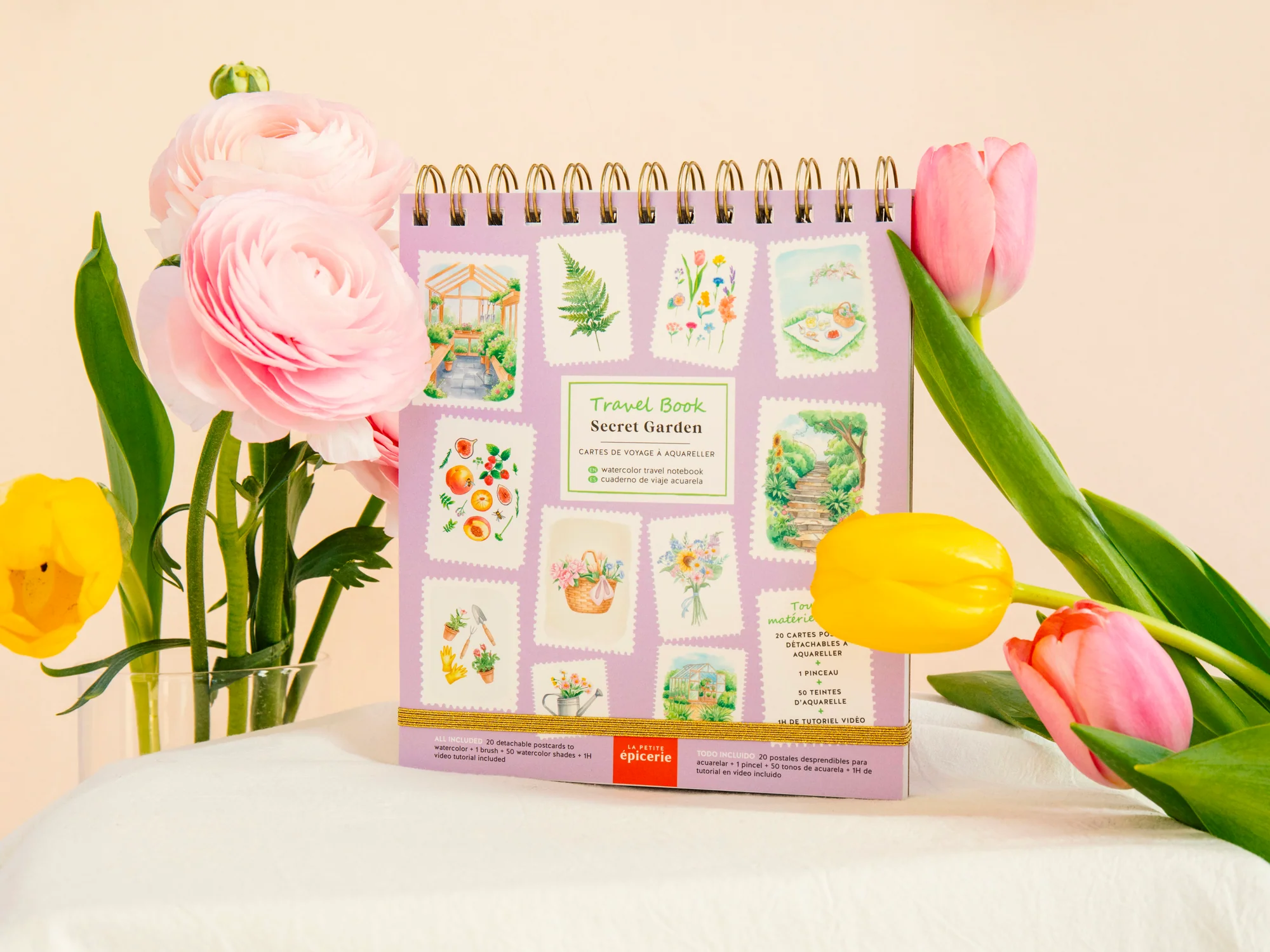 Travel Book Carnet Aquarelle Secret Garden, La Petite Epicerie – Image 3