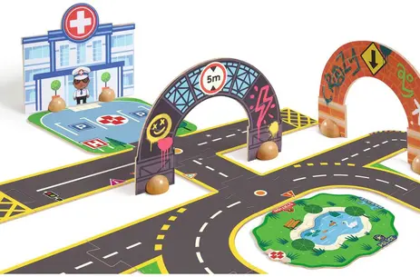 Puzzle Up Ville Géante 33 pièces Crazy Motors, DJECO – Image 3