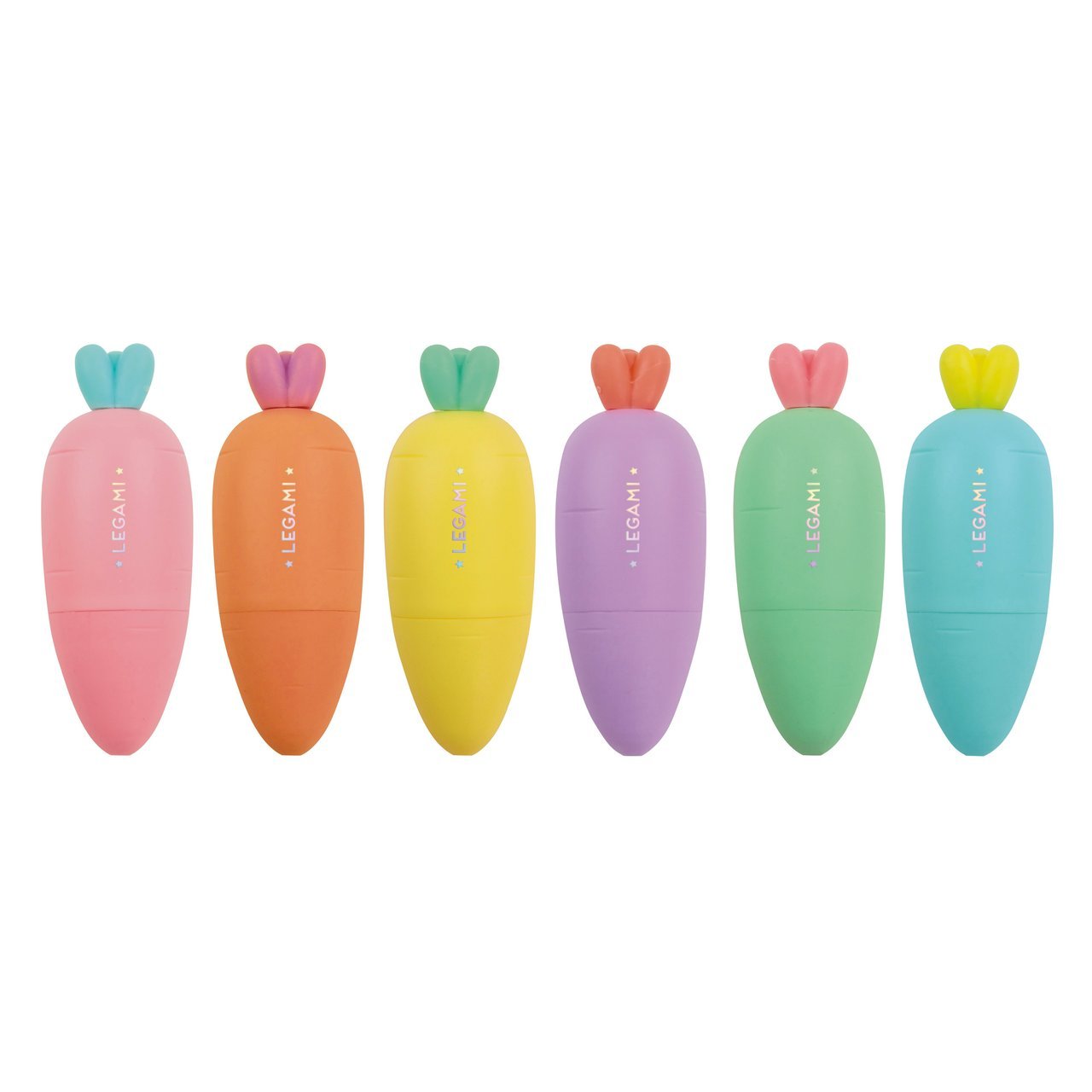 Lot de 6 mini surligneurs Carotte, Legami – Image 2