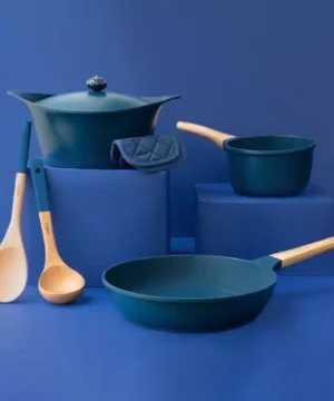 Paire de maniques en silicone Bleu Myrtille, Cookut