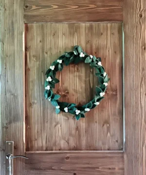 Couronne de Noël de Gui en Feutrine, New Heidi