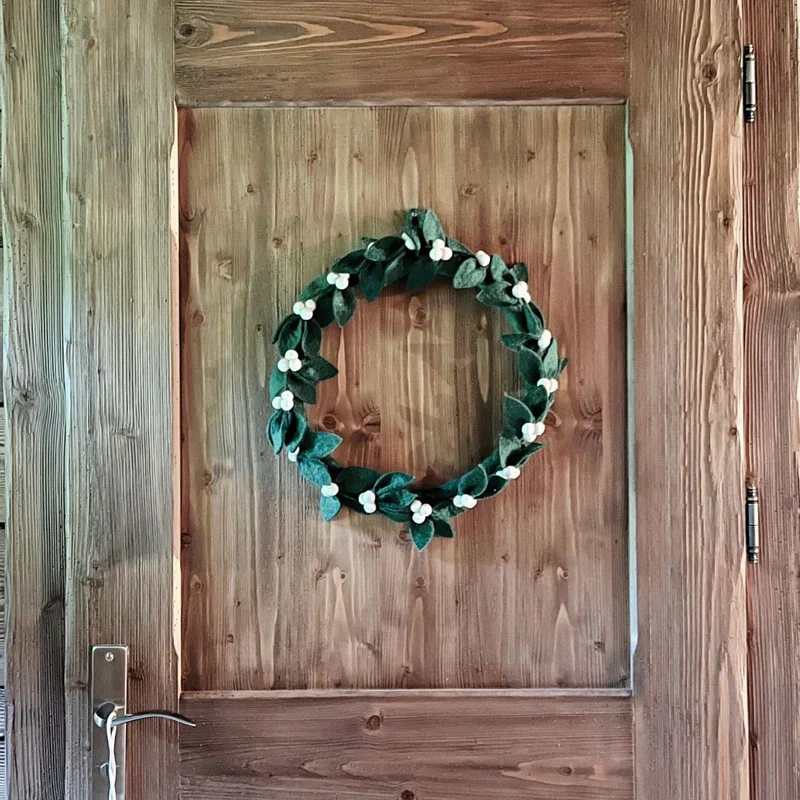 Couronne de Noël de Gui en Feutrine, New Heidi