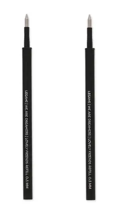 Lot de 2 recharges pour stylo gel Lovely Friends Encre noire, Legami