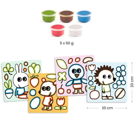 Coloriage à la pâte à modeler séchante Coquins du Jardin, DJECO – Image 2