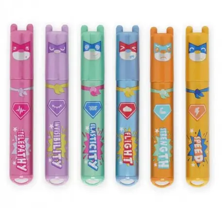 Lot de 6 mini surligneurs Le Super Pouvoir de Teddy, Legami – Image 2