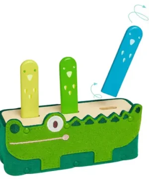 Softipop Jouet pop-up en bois et feutrine, DJECO