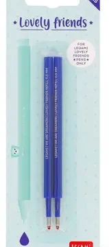 Lot de 2 recharges pour stylo gel Lovely Friends Encre bleue, Legami