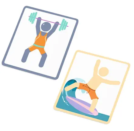 Jeu éducatif Reproduire les postures avec un pantin articulé, DJECO – Image 2