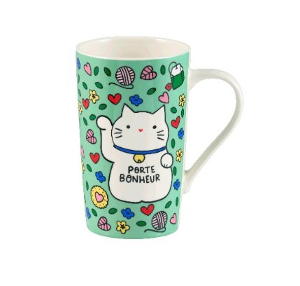 Mug XXL « Chat Bonheur », Derrière la porte