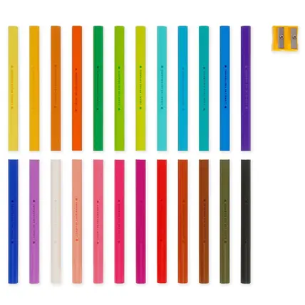 Set de 24 crayons de couleur avec taille-crayon Teddy Friends Teddy Bear, Legami – Image 2