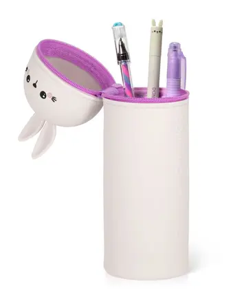 Trousse à crayons en silicone 2 en 1 Kawaii Lapin, Legami