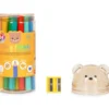 Set de 24 crayons de couleur avec taille-crayon Teddy Friends Teddy Bear, Legami