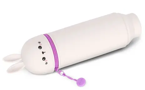 Trousse à crayons en silicone 2 en 1 Kawaii Lapin, Legami – Image 3