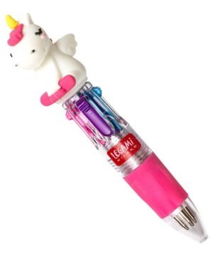 Mini stylo à bille 4 couleurs Licorne, Legami