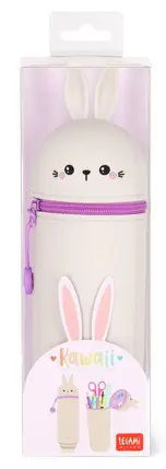 Trousse à crayons en silicone 2 en 1 Kawaii Lapin, Legami – Image 4