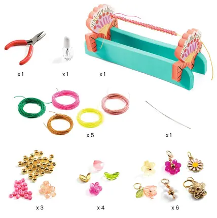 Coffret créatif Bracelets Macramé Roses, DJECO – Image 2