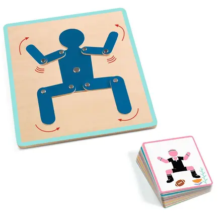Jeu éducatif Reproduire les postures avec un pantin articulé, DJECO – Image 3