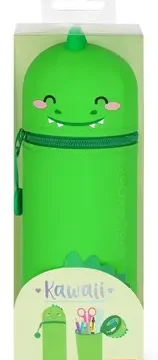 Alternative view of Trousse à crayons en silicone 2 en 1 Kawaii Dino, Legami