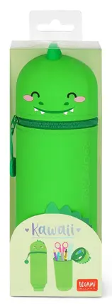 Trousse à crayons en silicone 2 en 1 Kawaii Dino, Legami – Image 2