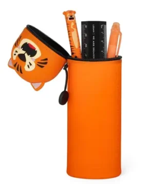 Trousse à crayons en silicone 2 en 1 Kawaii Tigre, Legami