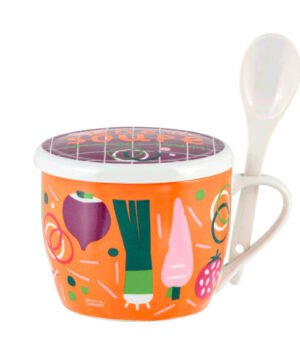 Bol à soupe en porcelaine « Bortsch » avec couvercle, Derrière la porte
