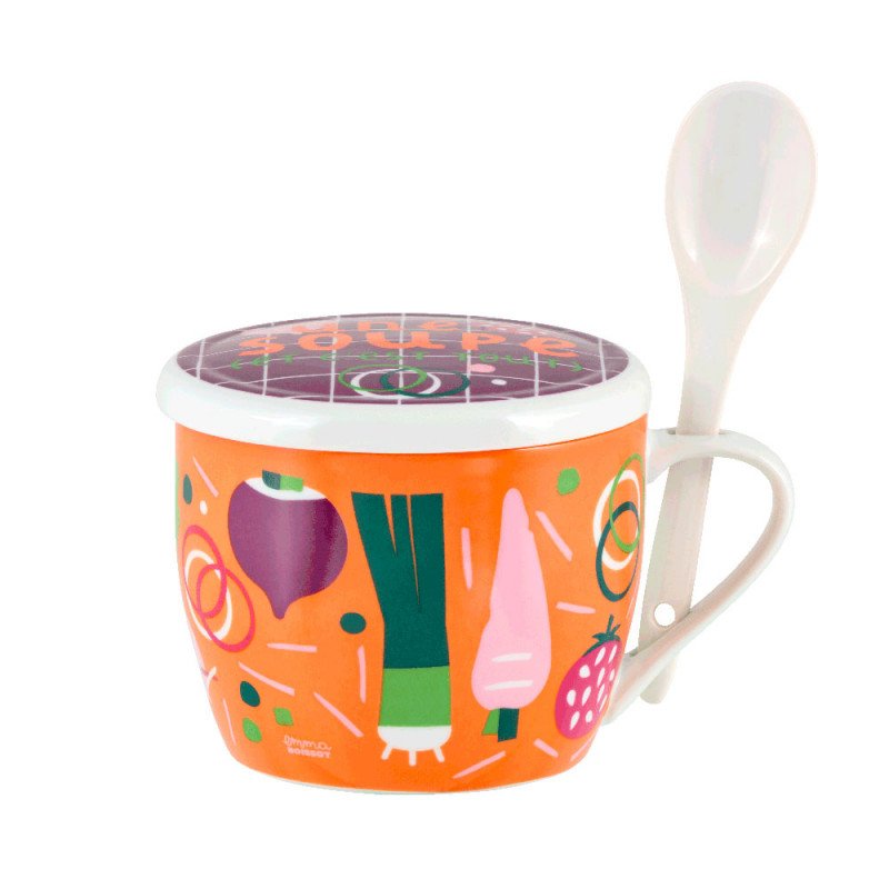 Bol à soupe en porcelaine « Bortsch » avec couvercle, Derrière la porte