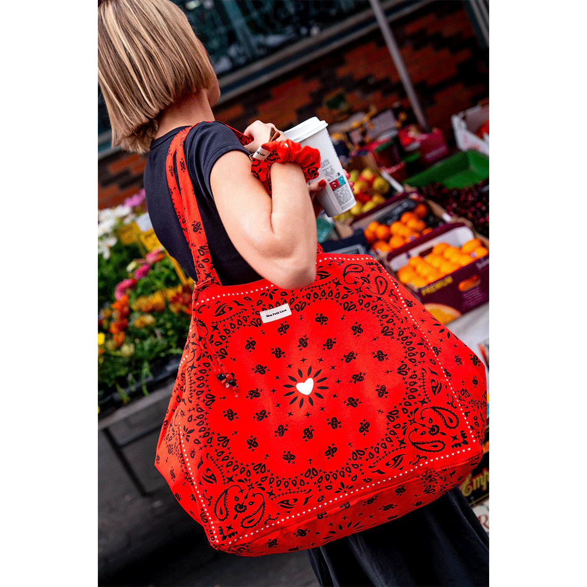 Cabas XXL Bandana Rouge, Mon Petit Léon
