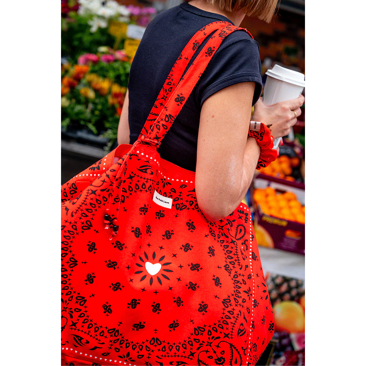 Cabas XXL Bandana Rouge, Mon Petit Léon – Image 4