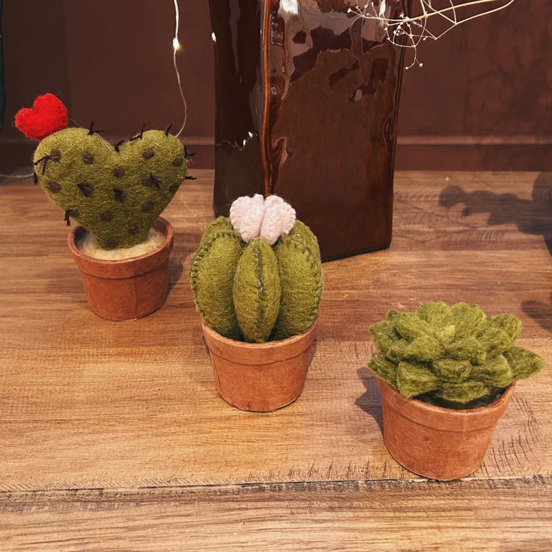 Cactus Cœur en Pot en Feutrine – New Heidi – Image 2
