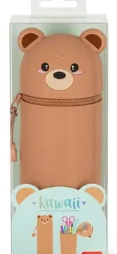 Alternative view of Trousse à crayons en silicone 2 en 1 Kawaii Ours Teddy, Legami