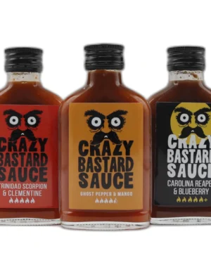 Coffret de 3 Sauces Pimentées Extrêmes, Crazy Bastard Sauce