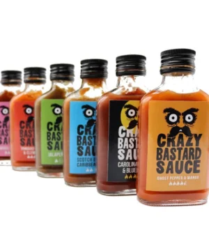 Coffret de 7 Sauces Piquantes Crazy Bastard's 7 × 100 ml, Crazy Bastard Sauce