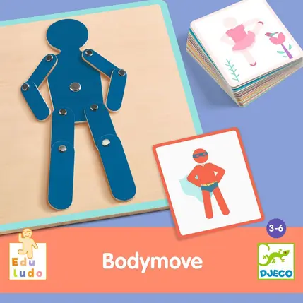 Jeu éducatif Reproduire les postures avec un pantin articulé, DJECO