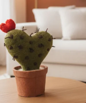 Cactus Cœur en Pot en Feutrine – New Heidi
