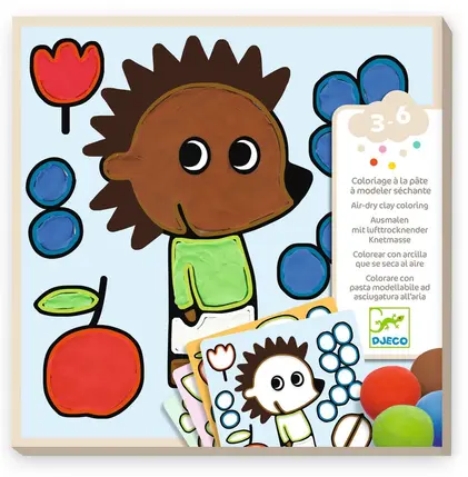 Coloriage à la pâte à modeler séchante Coquins du Jardin, DJECO